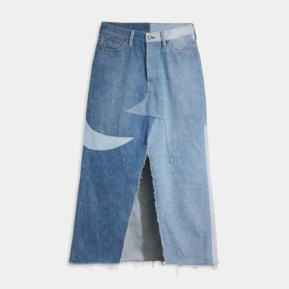 Levis Pride Collection Patchwork Denim Maxi Skirt - image 4